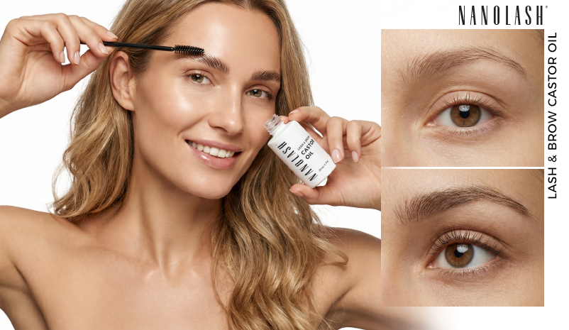 nanolash castor oil eyebrows